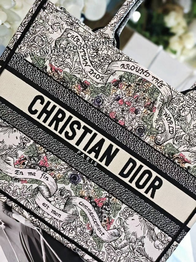 Dior专柜新款迪奥顶级原单环游世界圣诞款Book Tote手袋 djfk1177